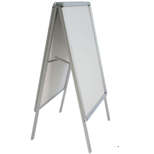 Artist Floor Easel, Adjustable Height, with 24 x 36 Snap Frame (Black  Aluminum)