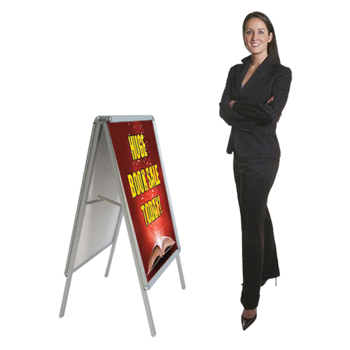 GSOW Sign Stand for Display Retractable Poster Board Stand Double-Sided  Banne