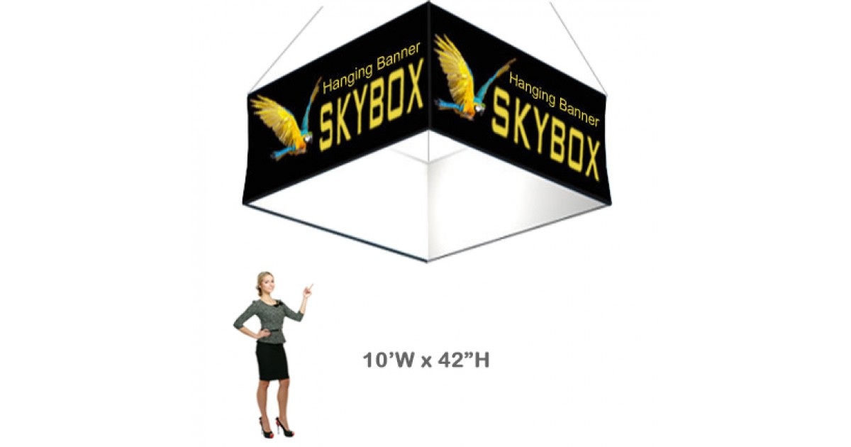 Square Ceiling Banner Skybox 42hx10ft | AnythingDisplay